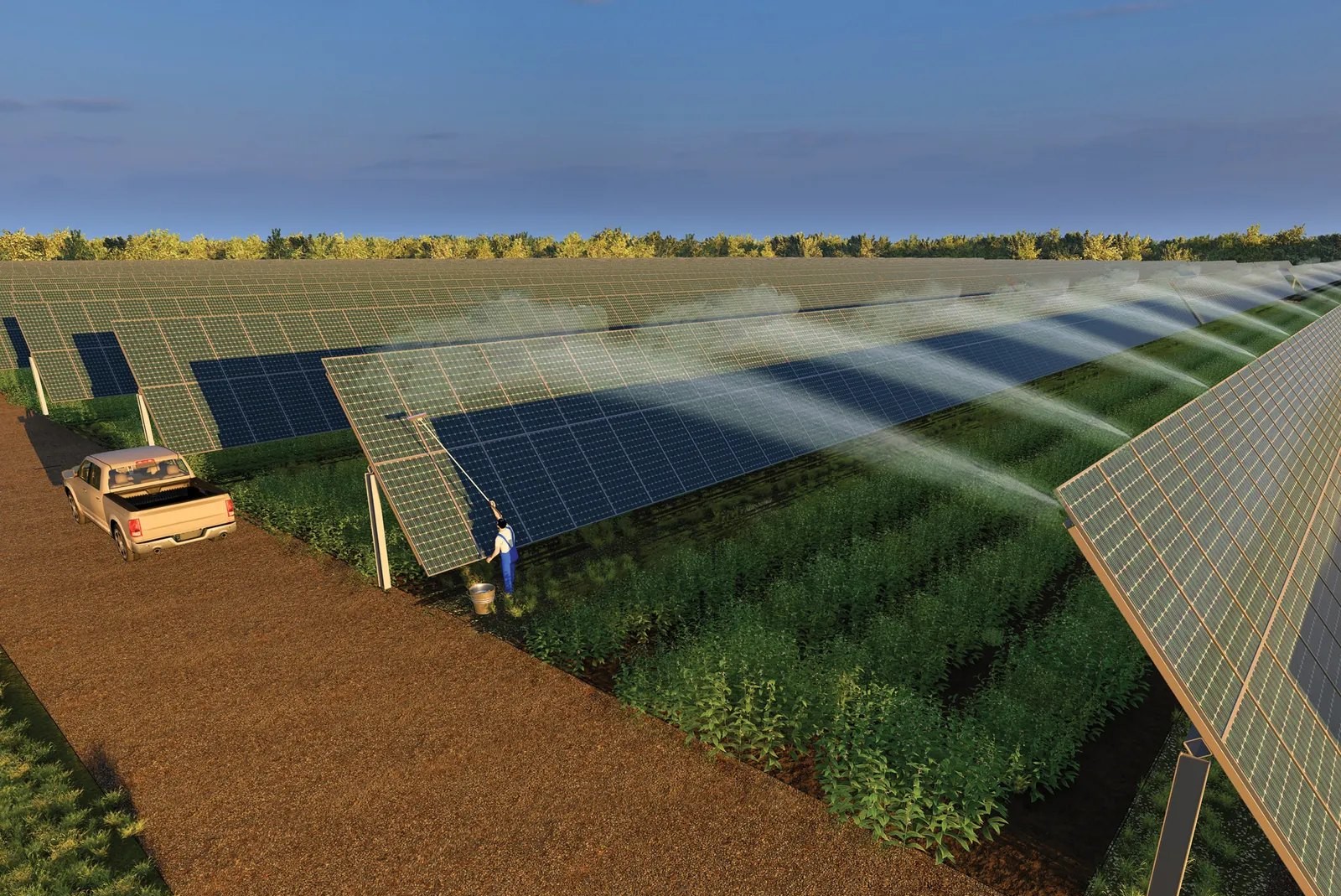 Solargation® cleaning mode rendering